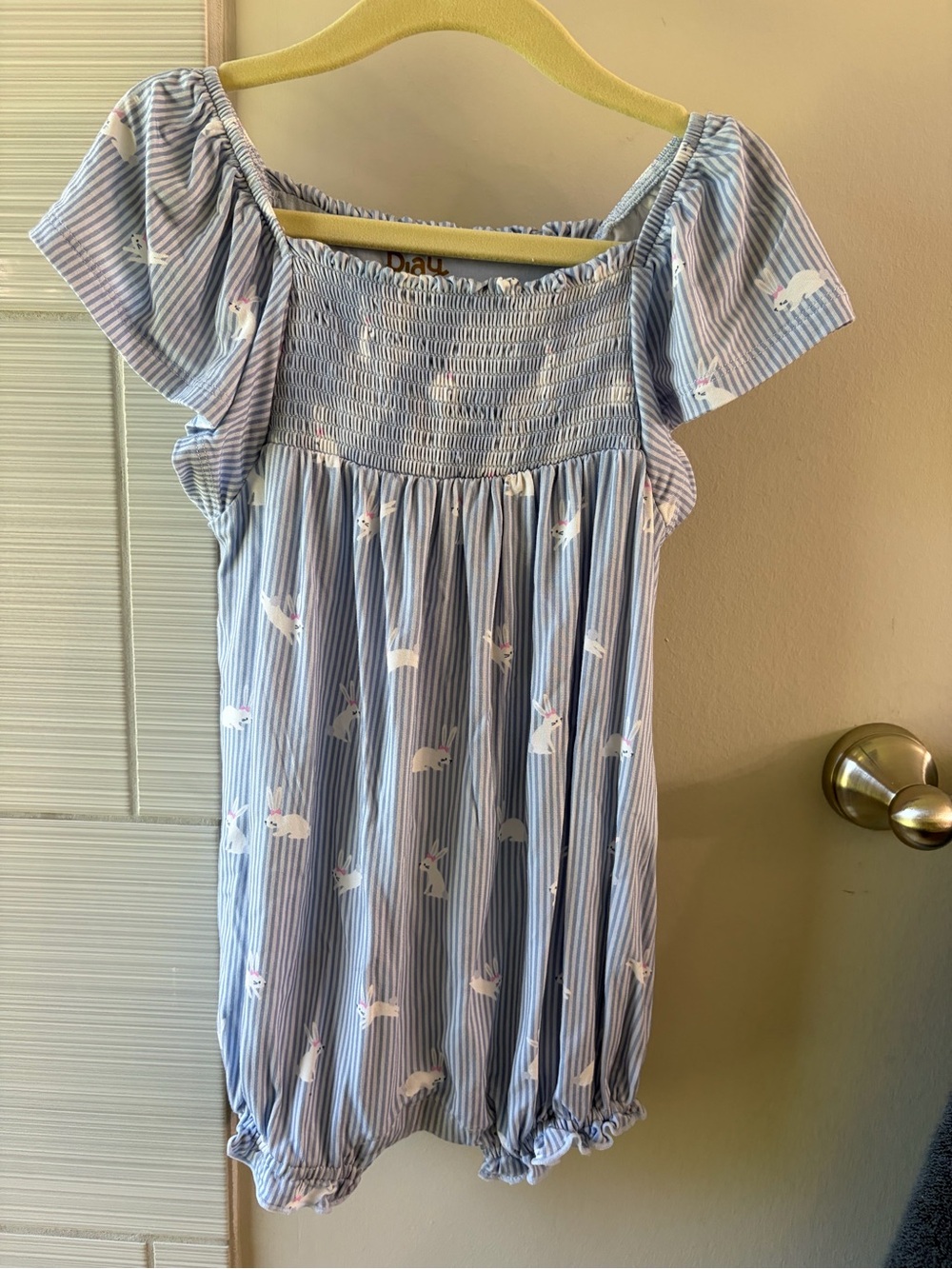 Little Sleepies easter 2025 print smocked romper 18-24 months